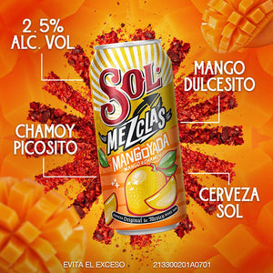 CERVEZA SOL MANGOYADA LATON 473  ML.