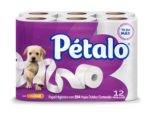 PAPEL HIGIENICO PETALO  234 HD 12  ROLLO