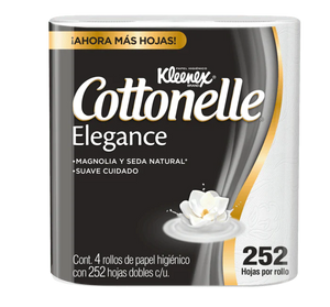 PAPEL HIGIENICO KLEENEX COTTONELLE ELEGANCE 4  ROLLO