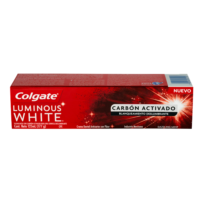 CREMA DENTAL COLGATE LUMINOUS WHITE CARBÓN ACTIVADO 125  ML.