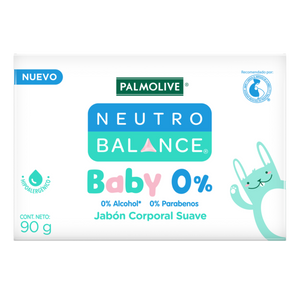 JABON CORPORAL EN BARRA PAOLMOLIVE NEUTRO BLANCE BABY 0% 90  GR.