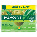 PACK JABON DE TOCADOR PALMOLIVE NATURALS OLIVA Y ALOE 120 GR C/U 4  PZA.