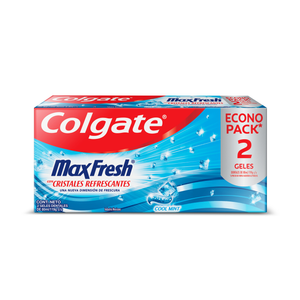 GEL DENTAL CON CRISTALES REFRESCANTES COLGATE MAX FRESH 2X80 ML 2  PZA.