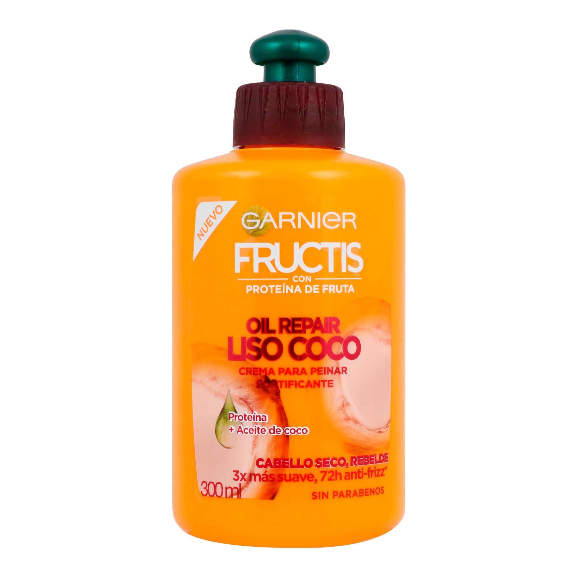 CREMA PARA PEINAR FRUCTIS OIL REPAIR LISO COCO 300  ML.