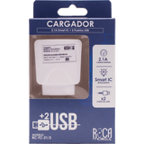 CARGADOR INTELIGENTE 2.1 SMART IC 2 USB ROCA MOBILE 1  PZA.