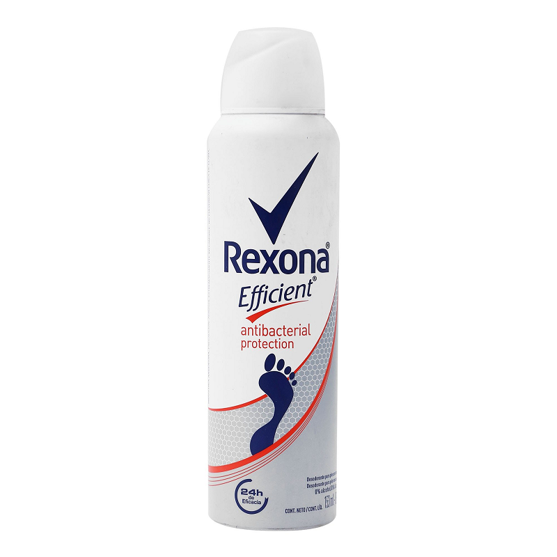 DESODORANTE PARA PIES REXONA EFFICIENT ANTIBACTERIAL PROTECTION 153  ML.